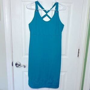 Merrell Opti-Wick Lily UPF 50 Aqua Teal Dress Medium Active Sport Athletic Dress